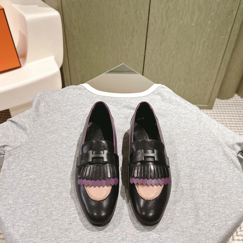 H**mes leather shoes